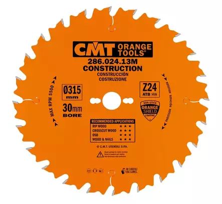 PYÖRÖSAHANTERÄ 315x24Tx30 MM - Pyörösahanterät puu - 63510150 - 1
