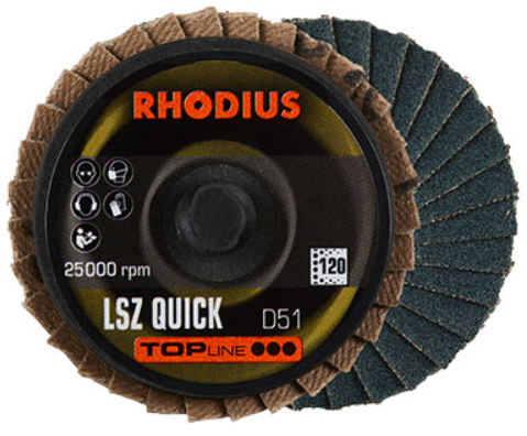 LAMELLILAIKKA RHODIUS 50MM P120 ROLOC - Puhdistus ja kiillotuslaikat roloc - 646N10058170 - 1