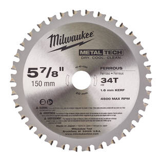 PYÖRÖSAHANTERÄ 150xT34x20 MM MET MILWAUK - Pyörösahanterät metalli - 63510093 - 1