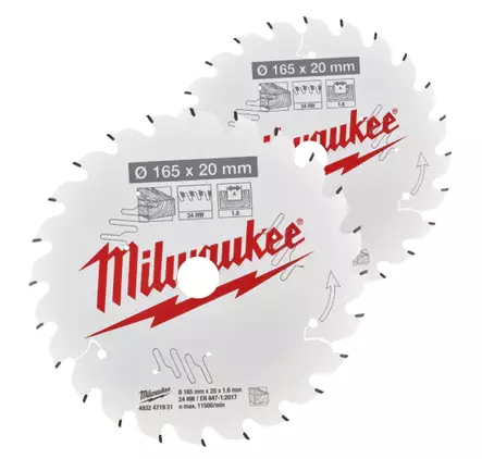 PYÖRÖSAHANTERÄ 165x40T 2 KPL 20MM KESKIÖ - Pyörösahanterät puu - 6354932492433 - 1