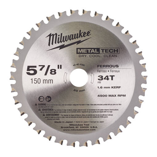 PYÖRÖSAHANTERÄ 150xT34x20 MM MET MILWAUK - Pyörösahanterät metalli - 63510093 - 1