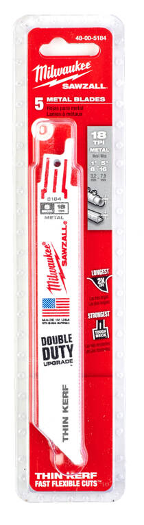 PUUKKOSAHANT MET 5KPL 150/18TPI MILW - Puukkosahanterät metalli - 63848005184 - 1