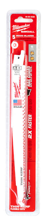 PUUKKOSAHANT 5KPL 230/6TPI FANGTIP MILW - Puukkosahanterät puu - 63848005036 - 1